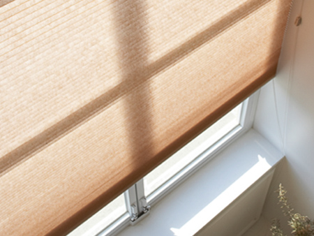 Honeycomb blinds installation, view 2